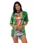 Off Monday Sequin Top