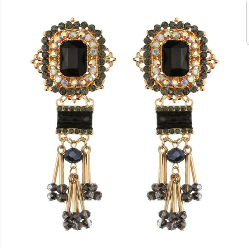 " Beaded Beauty" Statement Earrings
