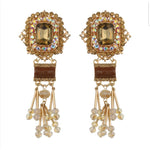 " Beaded Beauty" Statement Earrings