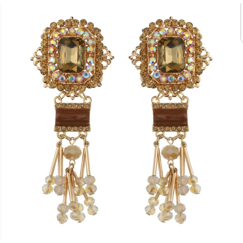 " Beaded Beauty" Statement Earrings