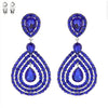 Crystal Reign Teardrop Earrings (Clip On)