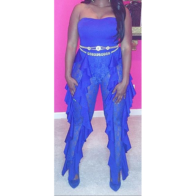 Lace Me Ruffled Jumpsuit