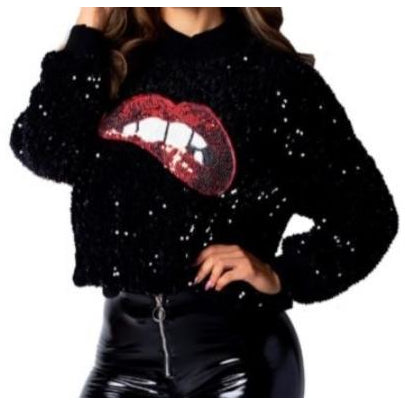 Pucker Up Sequin Sweatshirt