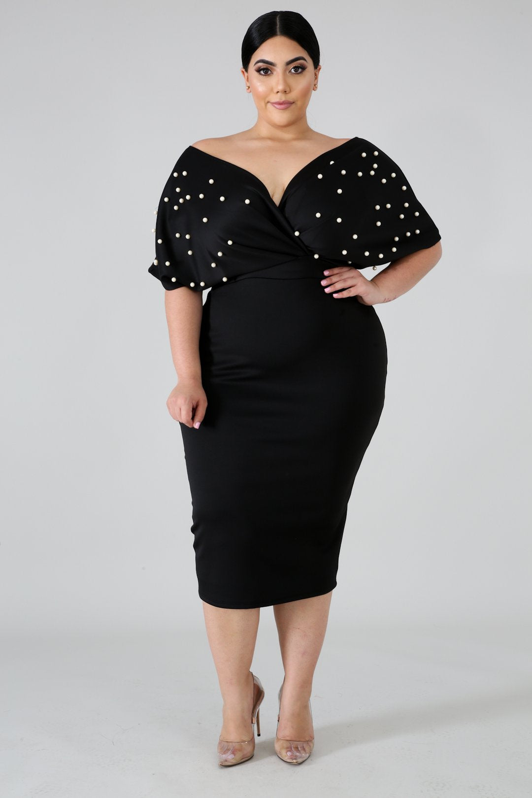 Elegant in Pearls Bodycon Dress