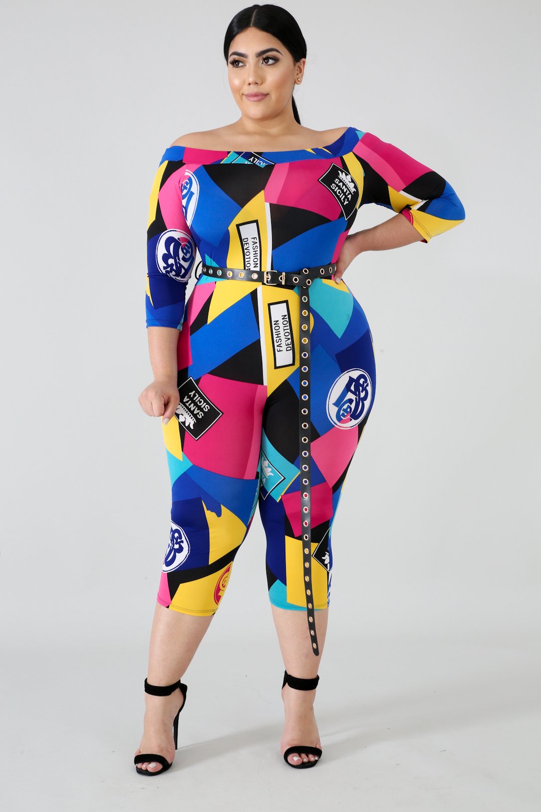 Color Block Jumpsuit (Plus Size)