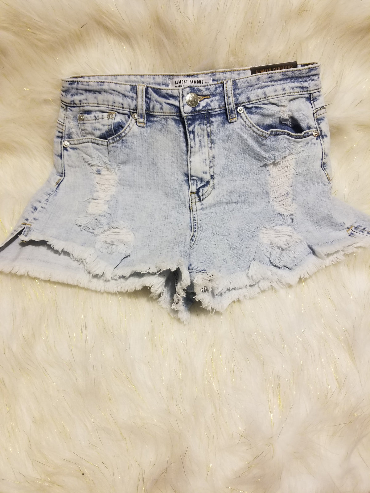 Distressed Denim shorts