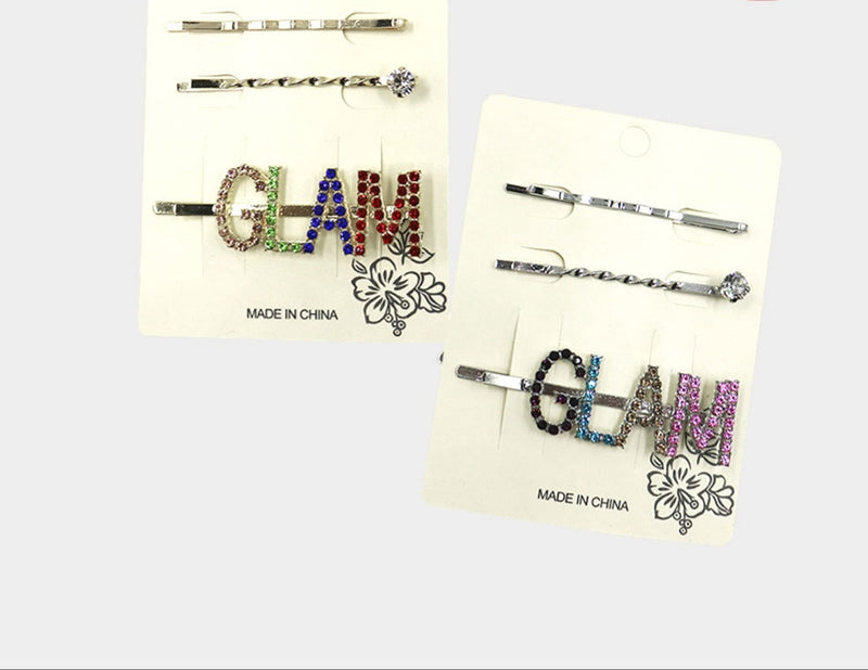 Glam Pin 3pc Set Multi-Color