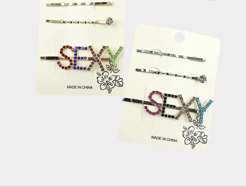Glam Pin 3pc Set Multi-Color