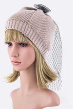 Mesh Bow  Beanie Hat