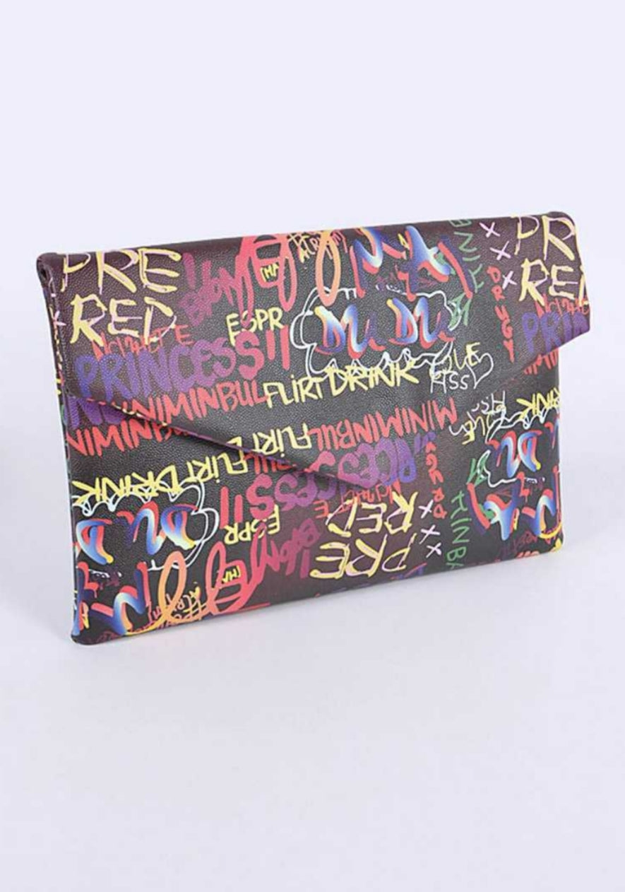 Graffiti Glam Clutch