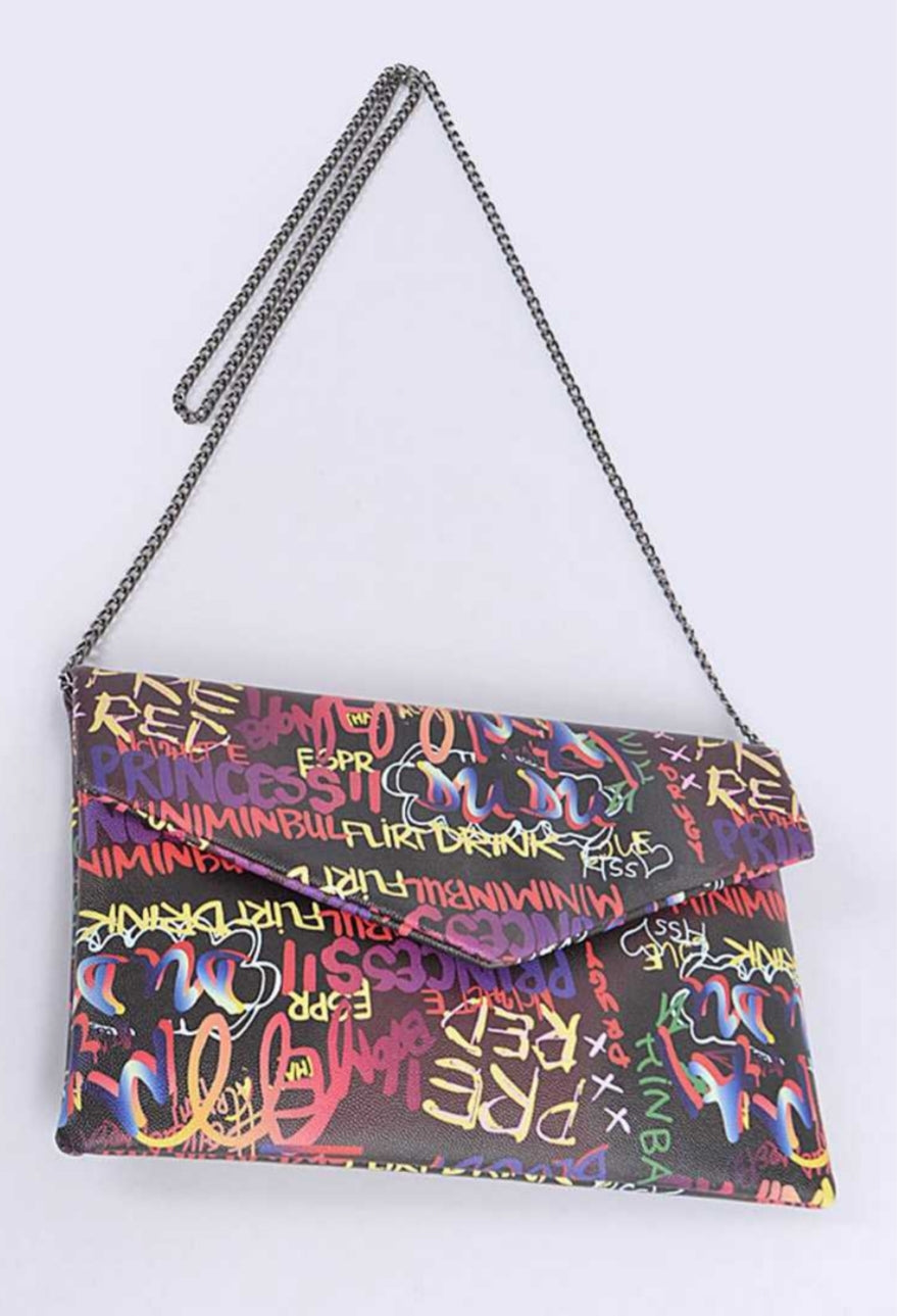 Graffiti Glam Clutch