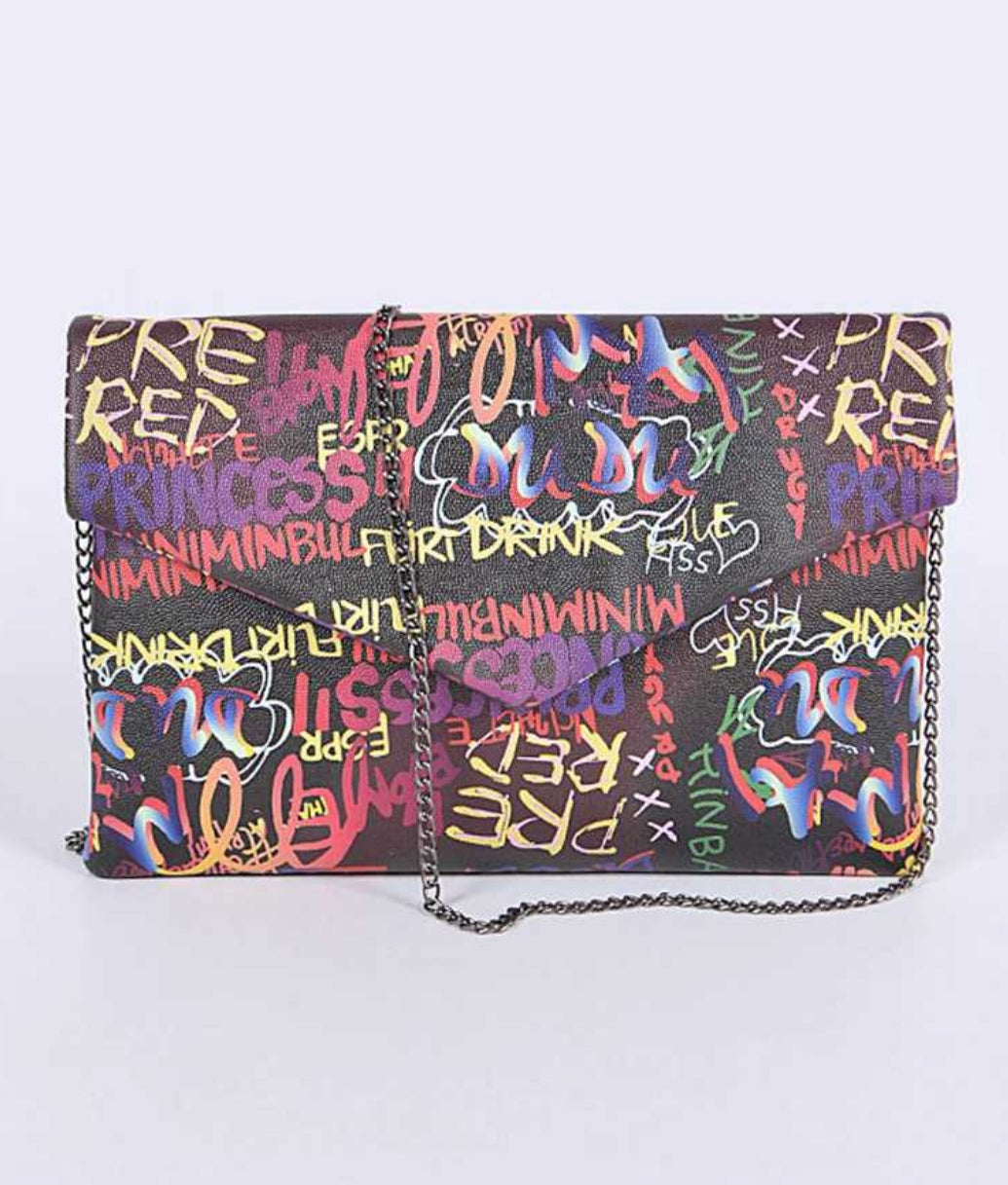 Graffiti Glam Clutch