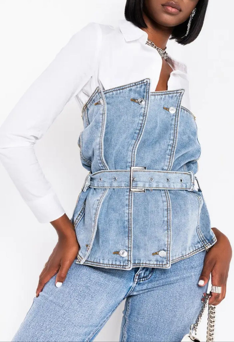 Cutting Edge Denim Corset