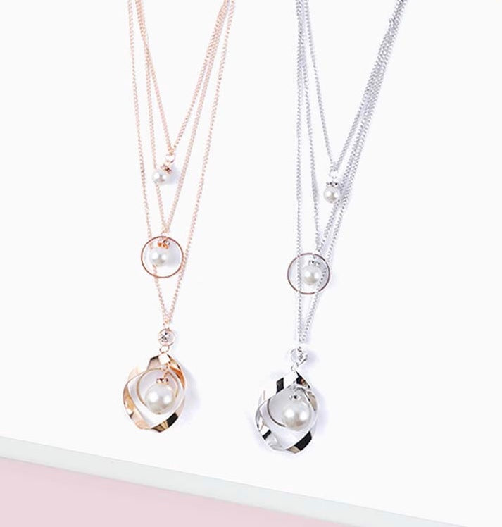Pearl 3Pc Necklace & Ring  Set