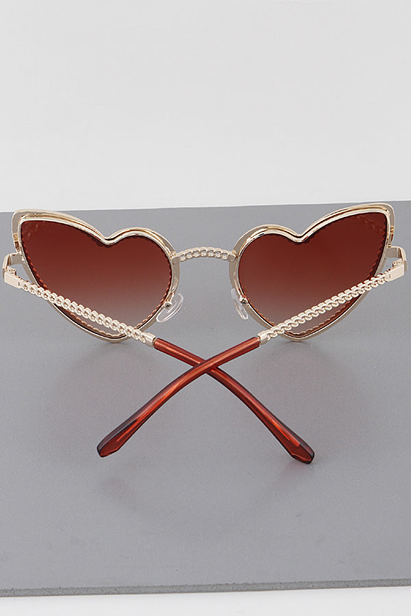 Rhinestone Heart Sunglasses