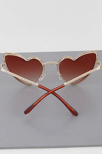 Rhinestone Heart Sunglasses