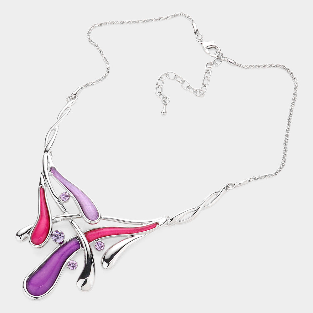 Abstract Necklace & Earring Set