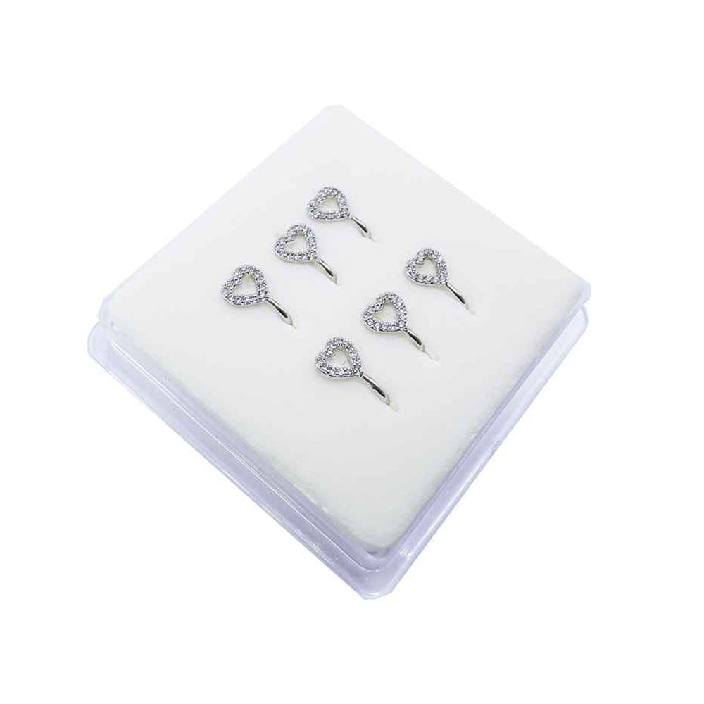 Heart Bling Nose Cuff