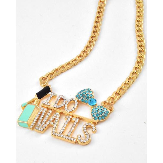 I DO NAILS Necklace & Earring Set