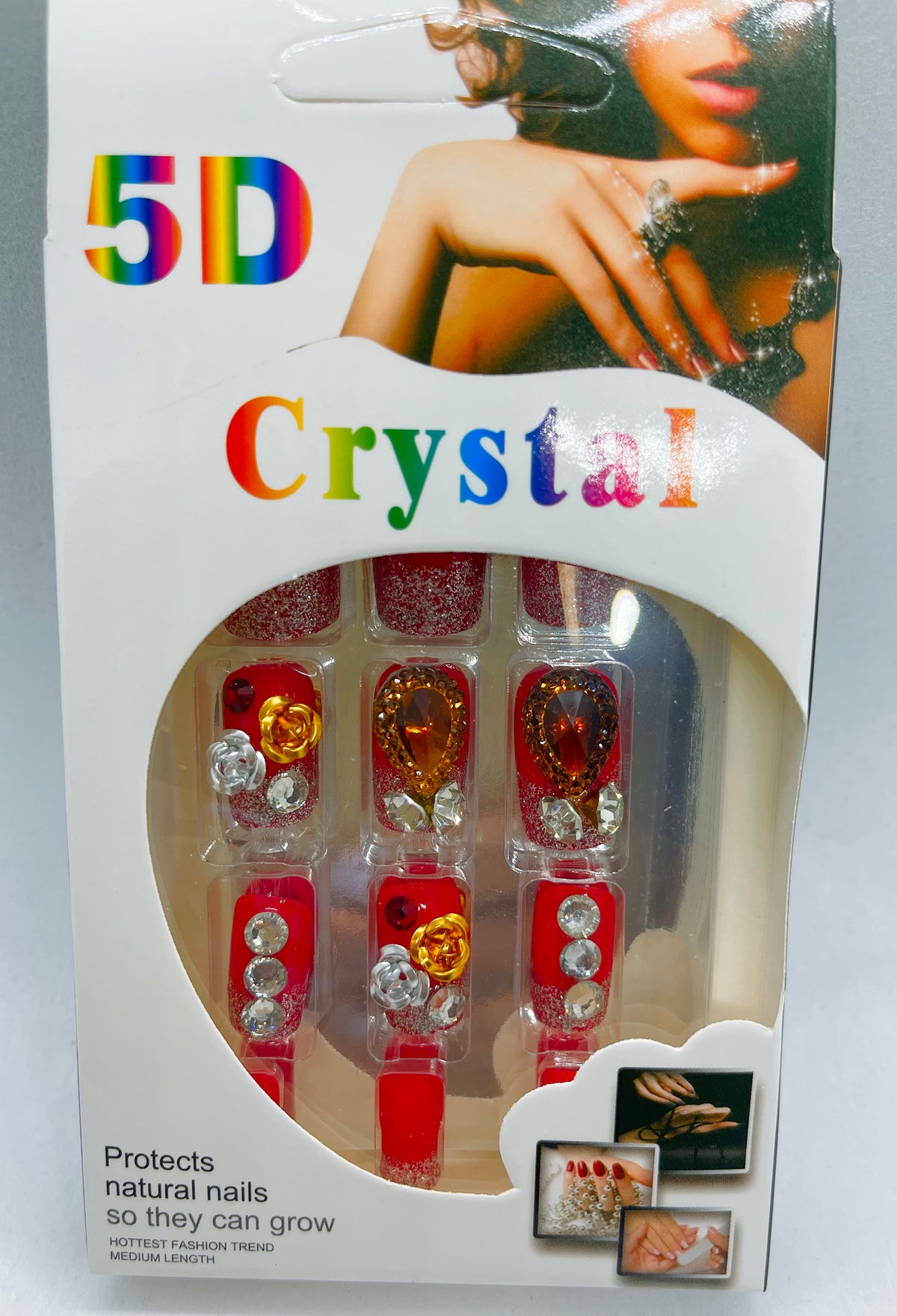 Flower Diamond 5D Nails