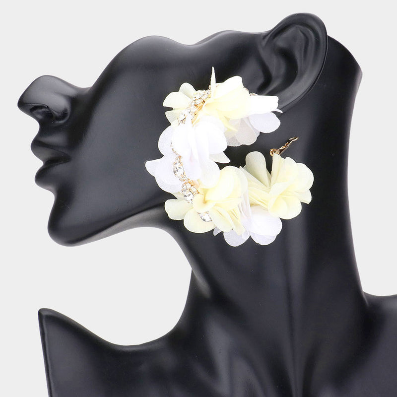 Floral Hoop Earrings