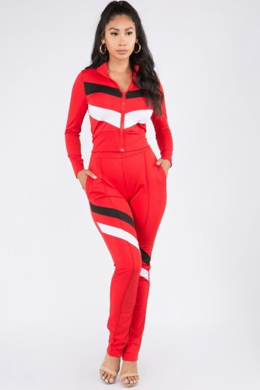 Barely Basic Color block Tracksuit
