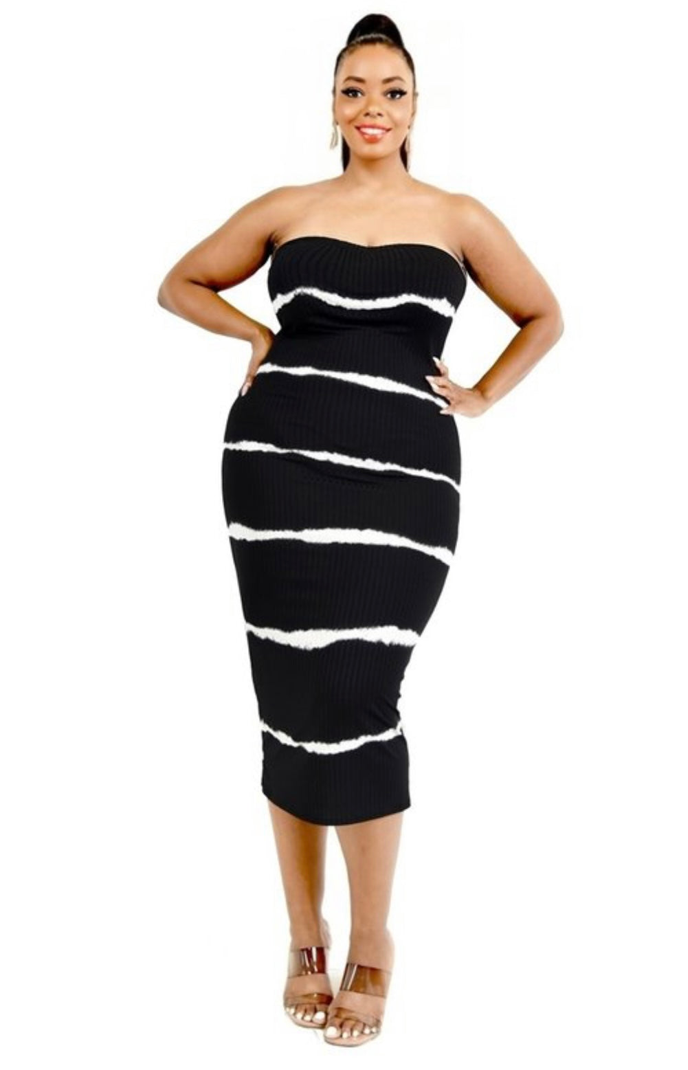 Between the Lines Dress (Plus Size)