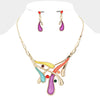 Abstract Necklace & Earring Set