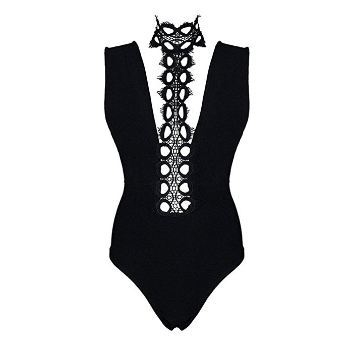 Deep V-neck Bodysuit