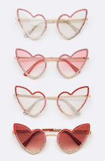 Rhinestone Heart Sunglasses