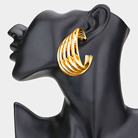 Tia Abstract Hoop Earrings