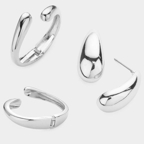 Infinity Curve Bracelet & Earring Set
