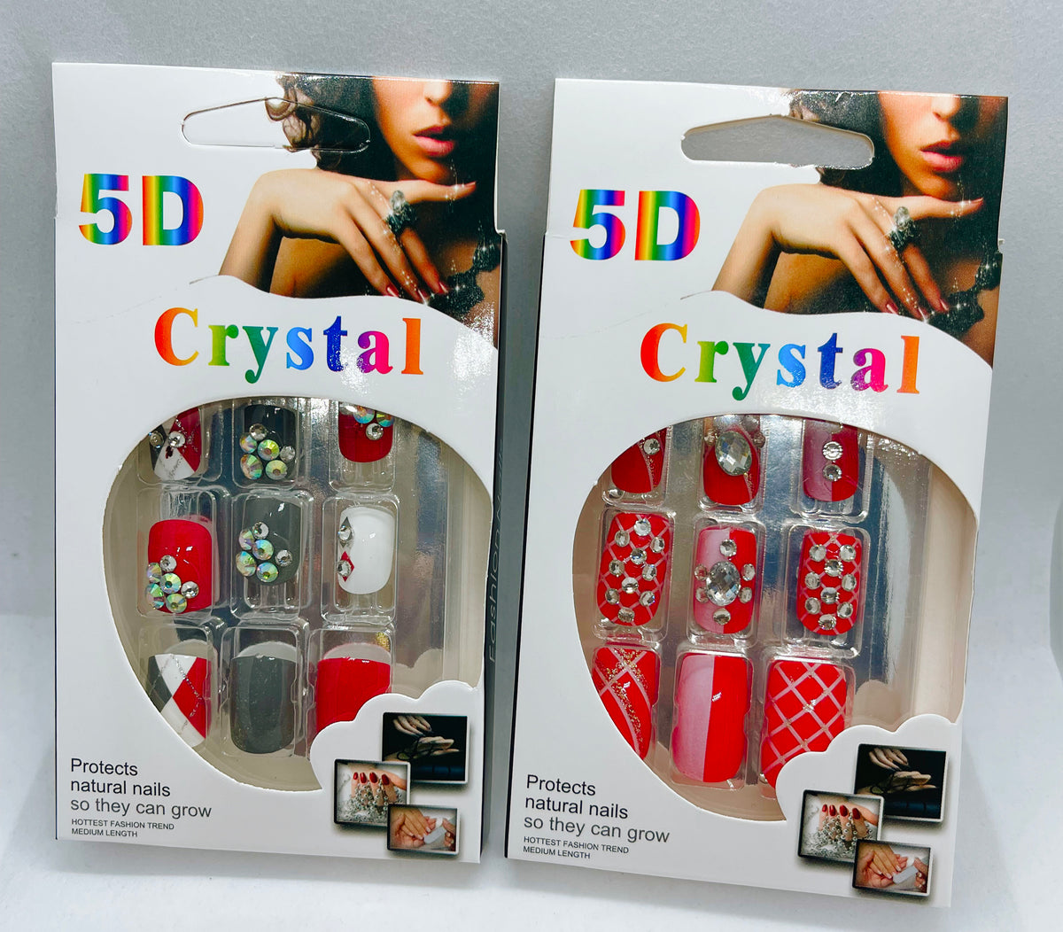 Abstract Crystal 5D Nails