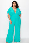 Blue Me Away Jumpsuit (Plus Size)