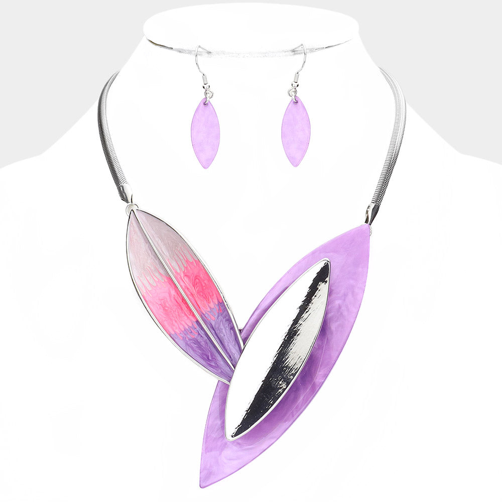 Leaf Necklace Set