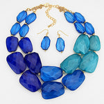 Pebble Resin Necklace & Earring Set