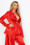 The Icon Blazer & Pants Set  (Red)