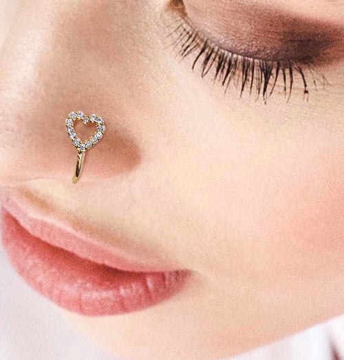 Heart Bling Nose Cuff
