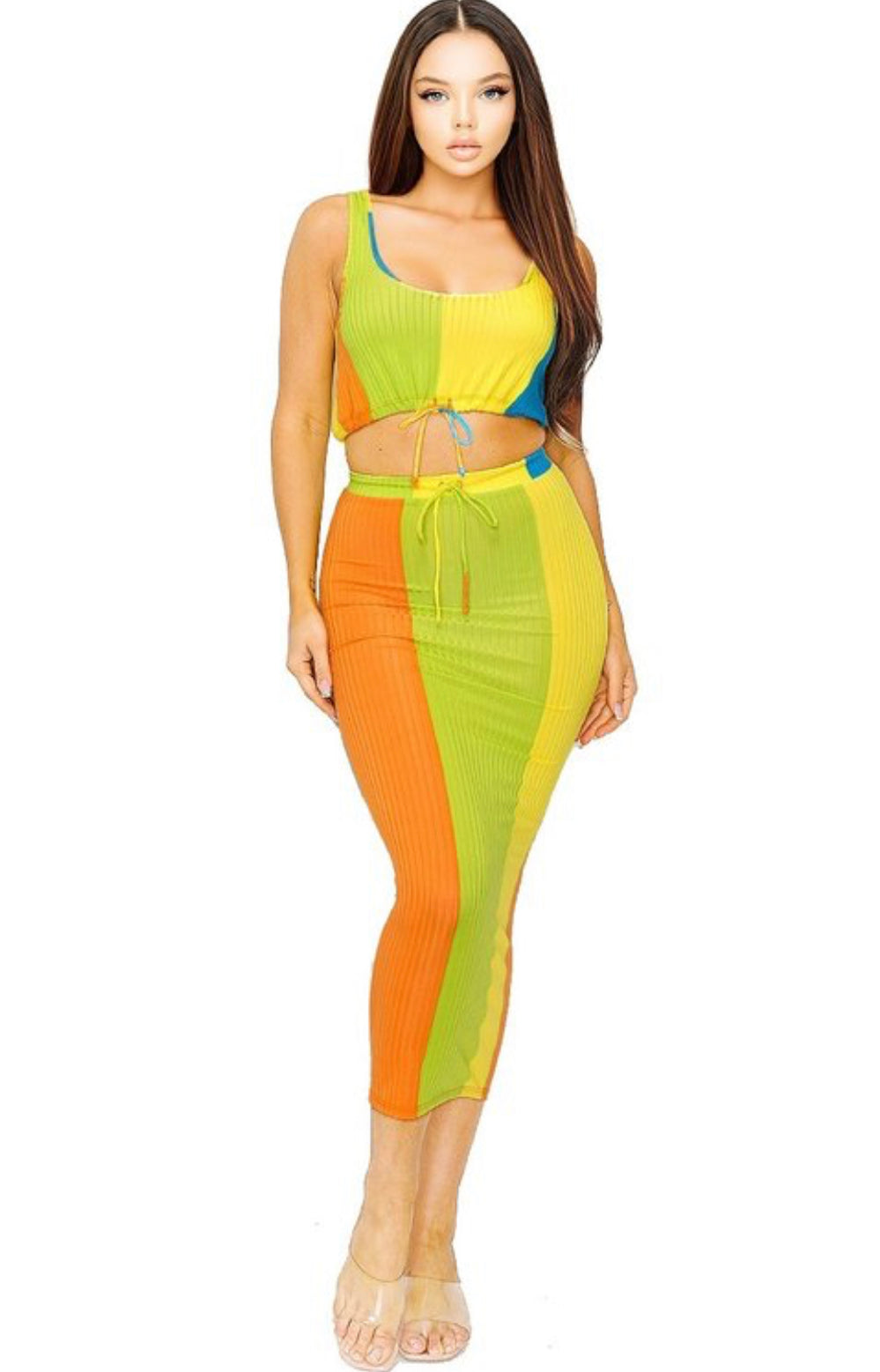 Vibrant Nights Color block 2PC Set