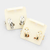 Flower Stud Earrings( Clip On Set)