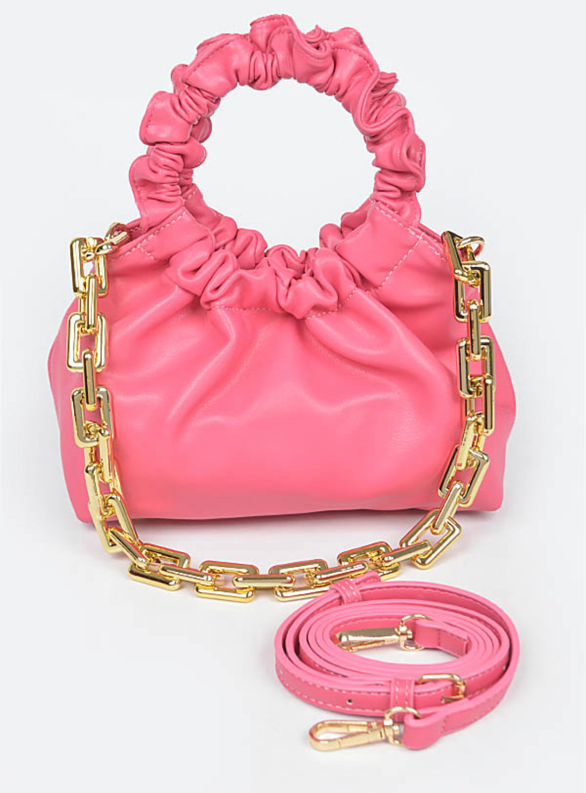 Faux Leather O Ring Handbag