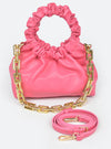 Faux Leather O Ring Handbag