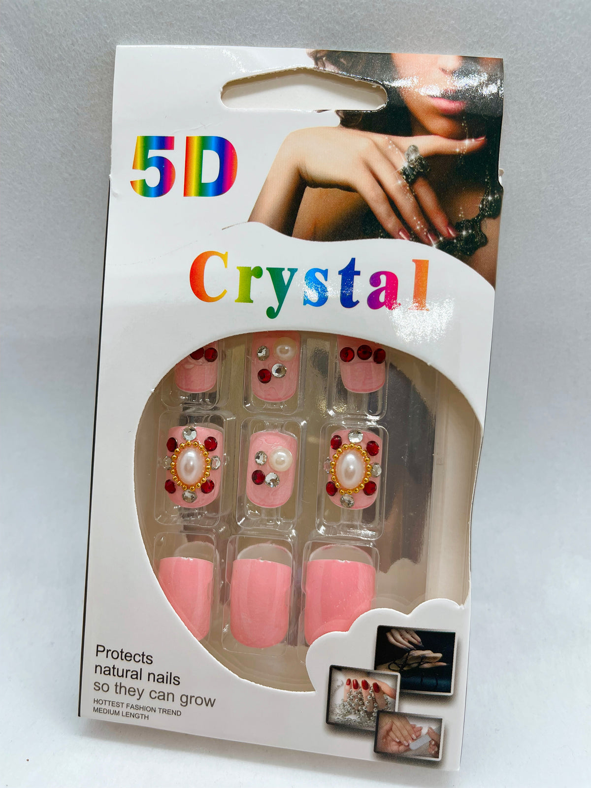 Diamonds and Pearls 5D Nails