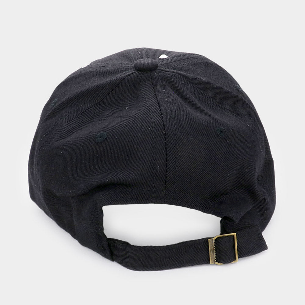 Denim Bling Pink Ribbon Hat