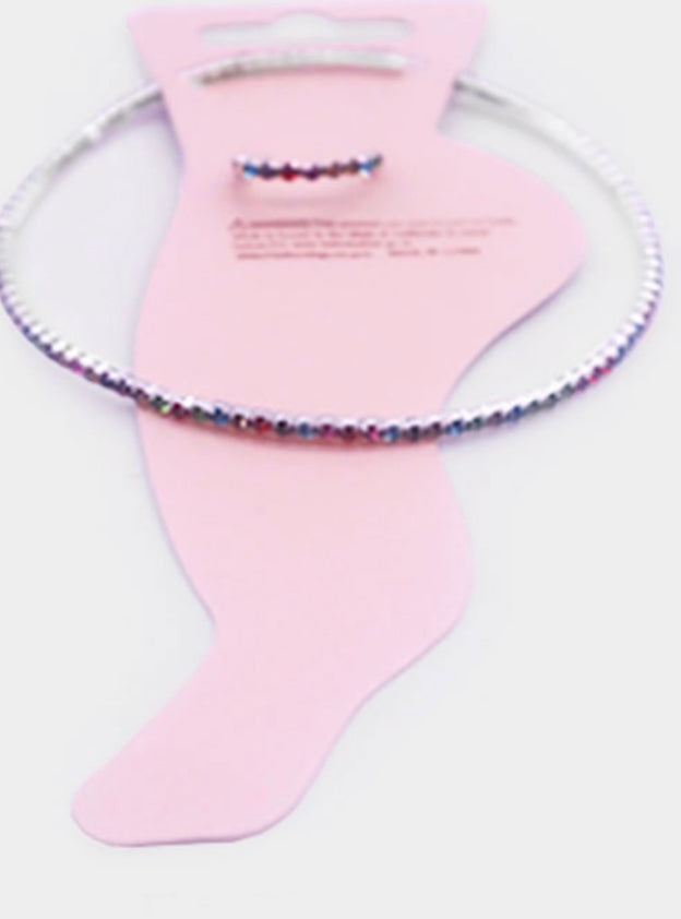 Rainbow Anklet & Toe Set