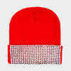 Embellished Rhinestone Beanie Hat