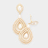 Crystal Reign Teardrop Earrings (Clip On)