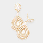 Crystal Reign Teardrop Earrings (Clip On)