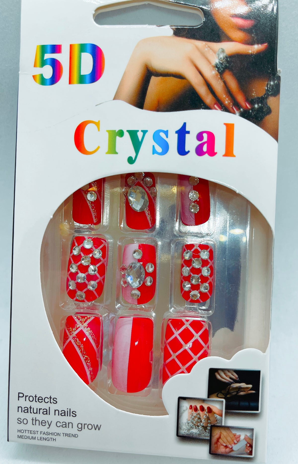 Abstract Crystal 5D Nails