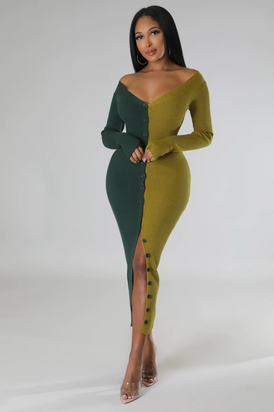 Button Me Up Knit Dress
